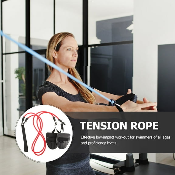 HOMEMAXS Swimming Training Band Adjustable Pool Swim Training Tether Swim Resistance Band Training Belt