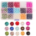 thumbnail image 1 of 1 Box Handcrafted Round Beads Crafts Bracelets Pearl Loose Beads Spacer Beads, 1 of 8