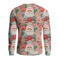 thumbnail image 6 of Wutalume Men's Christmas Print Crewneck Sweater, Long Sleeve Ribbed Knit Pullover, Relaxed Fit Casual Business Knitwear for Holiday Parties and Daily Wear,Beige L, 6 of 6