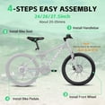 thumbnail image 3 of Ambifirner 24 Inch Adult Bike, 21 Speed Commuter Bicycle, Bicycle for Women and Men with High-Carbon Steel 24 Speed Mountain Urban Bike, 3 of 8