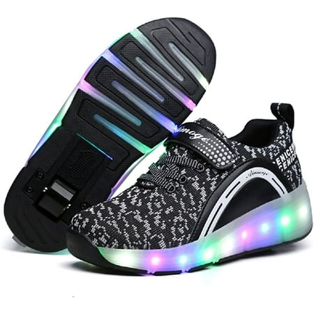 

Roller Shoes Girls Boys Wheel Shoes Kids Roller Skates Shoes LED Light Up Wheel Shoes for Kids for Children