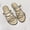 Gold, variant on Women's Multi-Strap Rhinestone Slide Sandals, Open Toe Flat Slip-On Footwear, Six Solid Tone Non-Slip Soft Sole Summer Daily Casual Slippers(Silver,5.5)