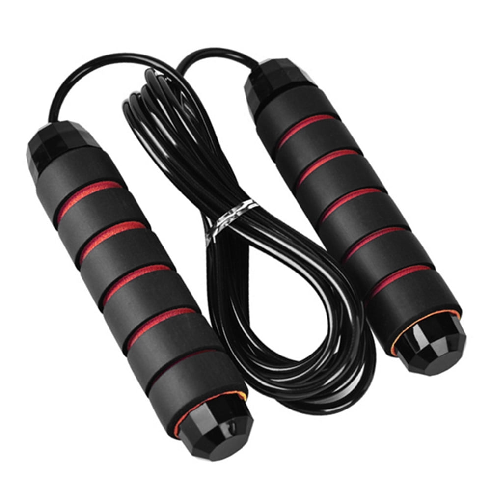2Pcs Home Fitness Sponge Skipping Rope Jump Rope-Adjustable Speed Jumping Cable Skipping Rope Sport Equipment 