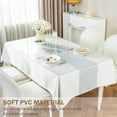 thumbnail image 4 of Clear Desk Mat 17 x 54 Inch, 1.5mm Thick Clear Table Protector, Waterproof Plastic Table Cover Protector, PVC Desk Protector Mat, Vinyl Desk Cover for Desktop, Coffee & Dining Table, 4 of 8