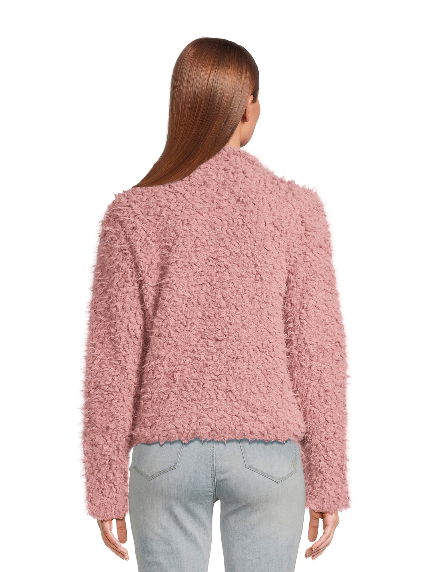 Belle du Jour Juniors Faux Fur Open Front Jacket, Sizes XS-XL