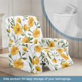 thumbnail image 4 of Jiueut Daisy Flower Pattern Recliner Chair Covers, 4 Pieces Breathable Recliner Chair Covers with Elastic Band Anti Dust Recliner Slipcover for All Seasons, 4 of 7