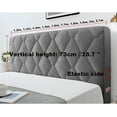 thumbnail image 2 of Velvet Bed Headboard Cover for Full Queen Cal King Size,Quilted Bed Headboard Slipcover Thicken Dustproof Headboard Padding Protector Cover, 2 of 8
