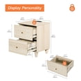 thumbnail image 2 of Modern End Tables Set of 2, Wooden Side Tables with 2 Storage Drawers and Charging Station, Small Nightstands for Living Room, Natural Oak, 2 of 9