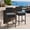 Black, variant on Danrelax Outdoor Wicker Bar Stools Set of 2, Rattan Counter Height Patio Chairs with Cushions for Balcony Garden Lawn, Grey