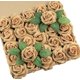 thumbnail image 1 of 25 Rosas Artificiales con Tallos y Flores de Espuma de Tacto Real para Bricolaje, Ramo de Boda, Centro de Mesa, arreglo Floral, Fiesta, decoración del hogar (Oro Claro), 1 of 4