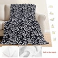 thumbnail image 5 of Black Spring Floral Blanket Soft Cozy Warm Twin Blanket for Bed, Plush Fuzzy Flannel Fleece Blankets for Sofa, Farmhouse Flowers Elegant Pastoral Throw Blankets for Couch, Gifts for Men, 60"x80", 5 of 9
