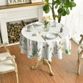 thumbnail image 2 of Spring Summer Tablecloth 60x60 Inch Round, Easter Watercolor Wild Flowers Blooming Floral Table Cover for Party Picnic Dinner Decor, 2 of 6