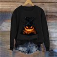 thumbnail image 5 of FNFYFH Halloween Sweatshirts for Women Ghost Pumpkin Graphic Halloween Sweater Spooky Season Sweatshirt Long Sleeve Fall Pumpkin Face Pullover Tops, 5 of 7