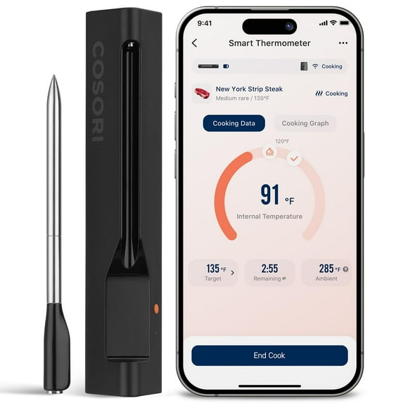 Termómetro inalámbrico para carne COSORI Digital Bluetooth para parrilla