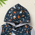 thumbnail image 4 of FYMNSI Toddler Boy Hooded Sweatshirts Color Block Dinosaur Printed Hoodie with Pocket Boys Winter Clothes 3-4T, 4 of 8
