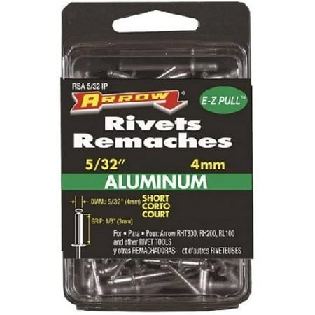 Arrow Fastener RSA5/32 Short Aluminum 5/32-Inch Rivets, 20-Pack