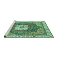 thumbnail image 2 of Ahgly Company Machine Washable Indoor Rectangle Abstract Turquoise Blue Modern Area Rugs, 8' x 12', 2 of 4