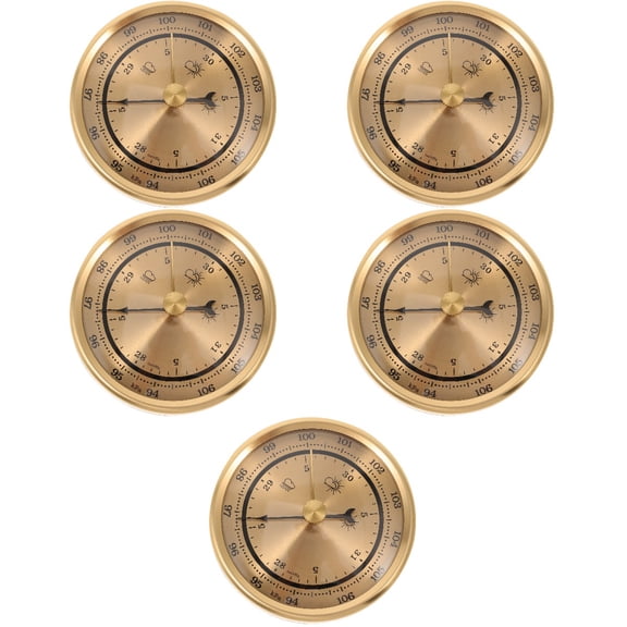 5 Pack Portable Barometer Thermometers Dial Pegboard Panel Display Baby