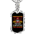 thumbnail image 5 of Firefighter The Legend Stainless Steel or 18k Gold Premium Swivel Dog Tag Keychain, 5 of 10
