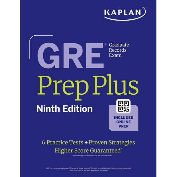 Kaplan Test Prep GRE Prep Plus, Ninth Edition (2026): Includes 6 Practice Tests, 1500  Practice Questions   Online Access to a 500  Quest, (Paperback)