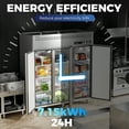 thumbnail image 5 of Coolski Commercial Refrigerator and Freezer Combo Reach-in Freezer 54 Cu.ft, 72" W 3 Door, 5 of 9