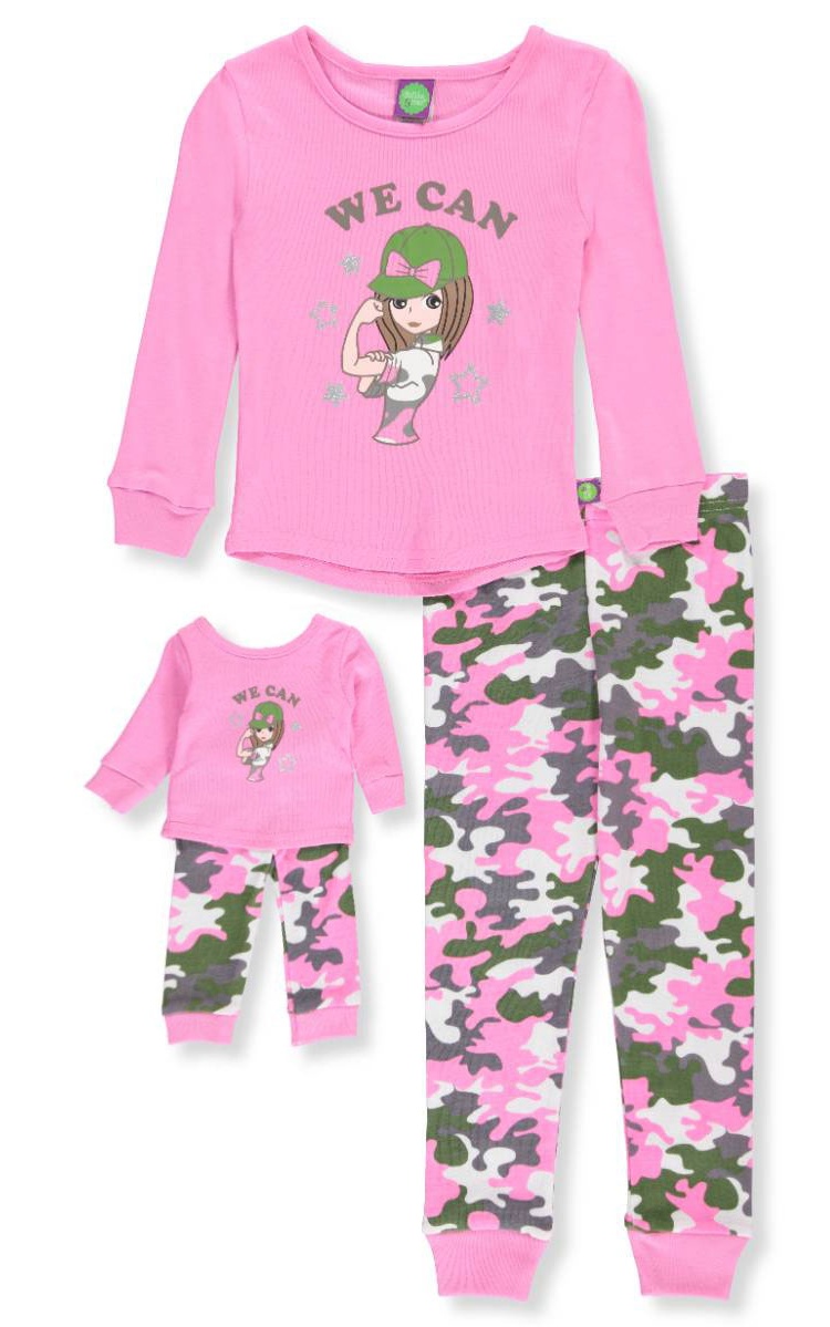 Dollie & Me Big Girls' 2Piece Pajamas with Doll Outfit (Sizes 7 16