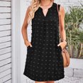 thumbnail image 4 of IROINNID Knee-Length Dress For Women Solid Color Fashion ed Comfortable Pocket Comfortable Dress Sleeveless V-Neck Sundress, 4 of 5