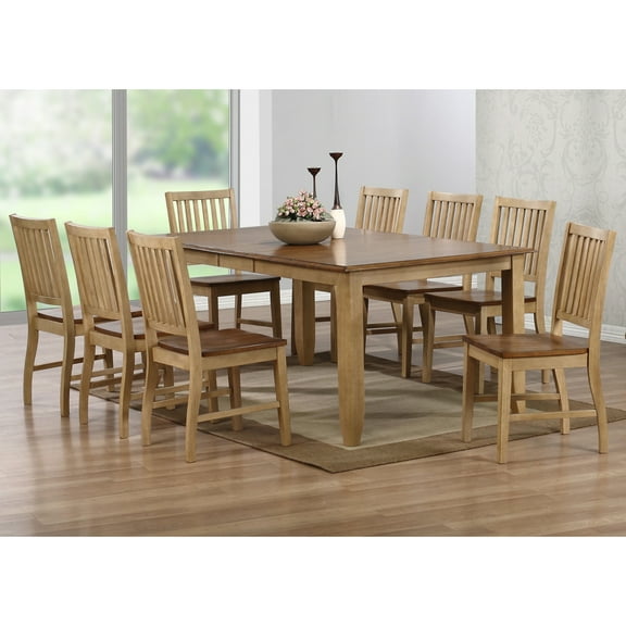 Extendable Dining Table Set for 8 - 72" Rectangular Table with Chairs
