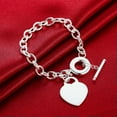 thumbnail image 2 of RSAMD Fine 925 sterling Silver Charms Heart card Bracelets for Women fashion jewelry-Cuff, 2 of 9