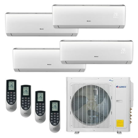 Wall Mounting Unit (Gree MULTI30CVIR402 - 30,000 BTU Multi21+ Quad-Zone Wall Mount Mini Split Air Conditioner Heat Pump 208-230V)