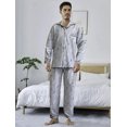 thumbnail image 2 of Pijamas Hombre De 2 Piezas Manga Larga Suave Cómoda Botones, 2 of 3