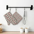 thumbnail image 6 of Honeii Christmas Cat patten Oven Mitts and Pot Holders Sets, Baker Oven Mitts, Mittens for Kitchen Decor, Baking Lover over Gloves Gifts, 6 of 7