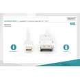 thumbnail image 2 of Digitus 2m Mini DP Male to DP Male DisplayPort Connection Cable - White UHD 4K - miniDP -> D, 2 of 2