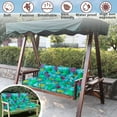 thumbnail image 4 of YLLN Outdoor Swing Cushions with Backrest, Waterproof Porch Swing Cushions Replacement, 4" Thicken Bench Cushion with Ties for Backyard Patio Lawn Garden, 60*40 in, 4 of 8