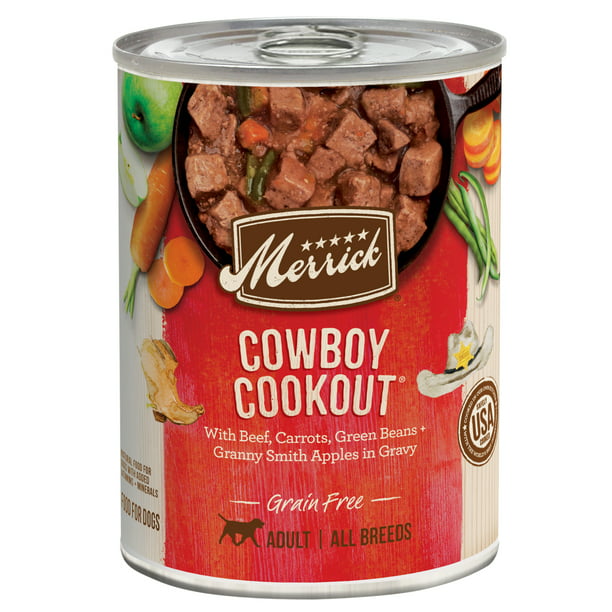 Merrick Grain Free Wet Dog Food Cowboy Cookout 12.7 oz Can Walmart