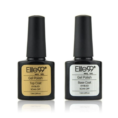 Elite99 Nail Polish Top Coat & Base Coat UV Soak Off Gel Nail (Best No Uv Gel Polish)