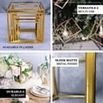 thumbnail image 4 of Efavormart 2 Pack 8" Square Gold Wedding Flower Stand Metal Column Stand Geometric Cube Vase, 4 of 10