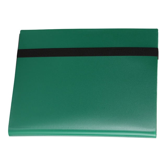 Vogacara Carpeta de álbumes de tarjetas comerciales de carga lateral con correa elástica Colección de juegos resistente a los arañazos Juegos de cartas Verde