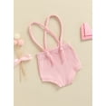 thumbnail image 3 of Qmyliery Baby Girls Boys Fashion Suspender Shorts, Summer Solid Color Short Trousers, 3 of 8