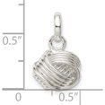 thumbnail image 4 of Sterling Silver Love Knot Small Pendant Made In Thailand qp5153, 4 of 5