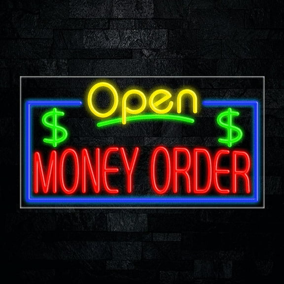 Money Order LED Neon Sign 33"L x 18"H #35536