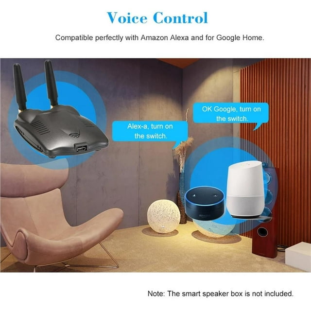 stanreset Wifi Commutateur Sans Fil Minuterie Universelle / DIY Convertir les Télécommandes RF en Application via Wifi / Compatible avec & pour Commutateur de Porte de Garage / Maison Intelligente