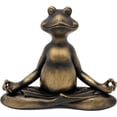 thumbnail image 1 of Estatua de rana de yoga meditadora de resina, decoración decorativa para el hogar, decoración para mesa, sala de estar, dormitorio, oficina, estante de gabinete de escritorio, 1 of 5