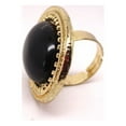 thumbnail image 4 of Naierhg Ring Adjustable Big Oval Inlaid Alloy Natural Gem Stone Ring for Dating, 4 of 8