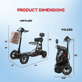 thumbnail image 2 of Portable Mobility Scooter for Adult Seniors - 4 Wheels Powered Electric Wheelchair Chargeable for Travel - Black, 2 of 9
