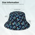 thumbnail image 4 of Vsdgher Blue Butterfly Print Bucket Hat for Men&Women Bucket Hat Reversible Summer Double-Side-Wear Travel Gardening, Beach, Camping, Hiking, Fishing Cap, 4 of 5