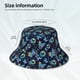 thumbnail image 3 of Fotbe Blue Butterfly Sombrero Tipo Pescador con Estampado – Sombrero de Sol de Algodón de Moda para Playa, Golf, Pesca, 3 of 6