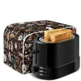 thumbnail image 6 of Yuyamidu Coffee Theme Toaster Covers 2 Slice Bread Toaster Oven Dust Protection Cover Universal Wide Slot Small Appliance Dustproof Cover for Home Kitchen Counter, 6 of 7