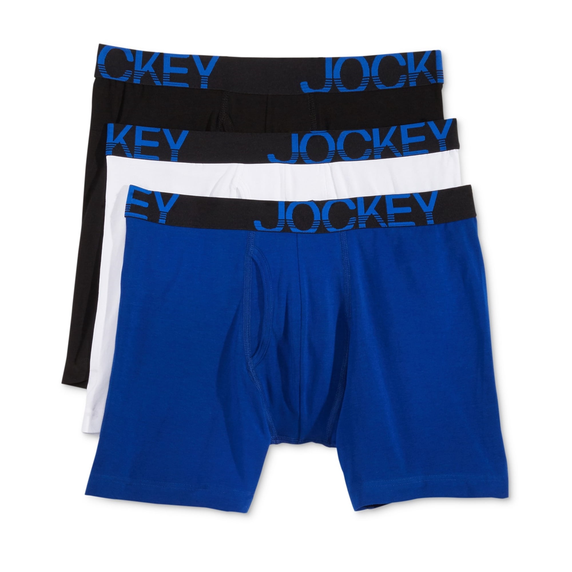 Jockey Mens 3pk. Active Underwear Boxer Briefs 007 M/No Inseam
