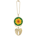 thumbnail image 1 of Yellow Sunflower  Flower Car Keychain Angel Wing Pendant, 1 of 4
